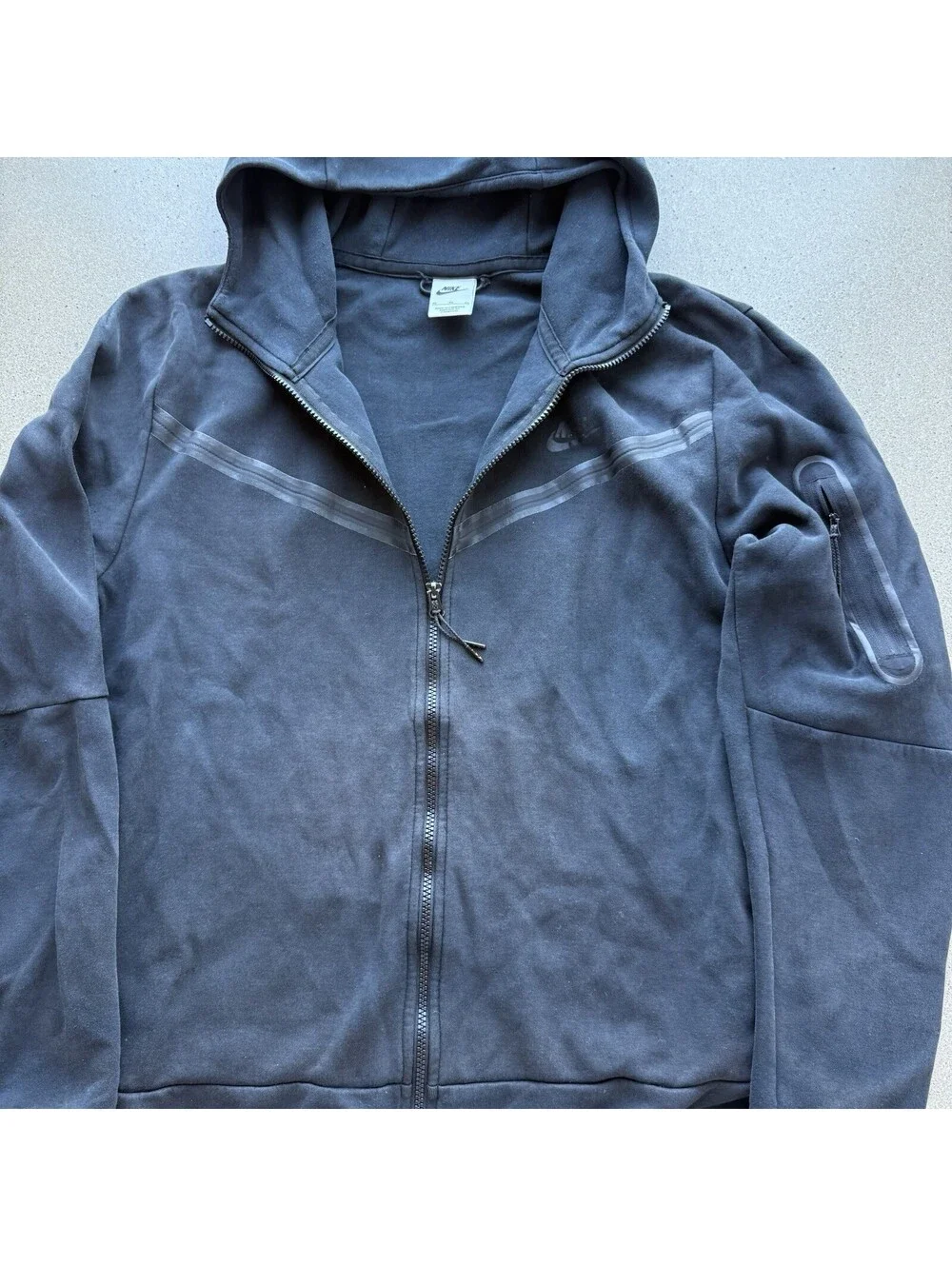 NIKE Tech Fleece Windrunner Hoodie Faded Black Men XL Utility